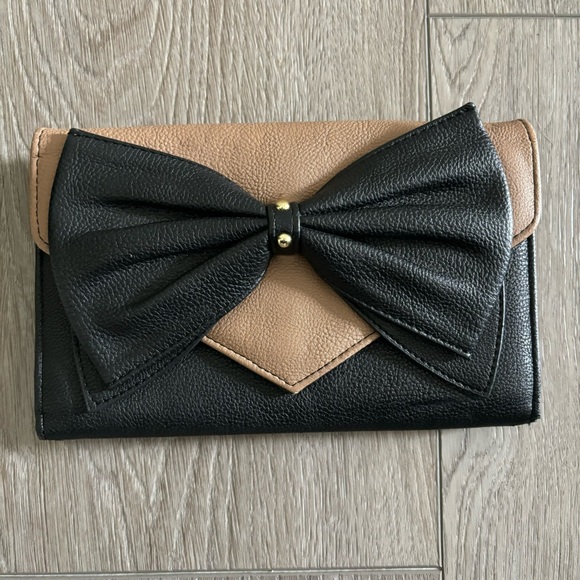 Betsey Johnson Animal Print Purse & Wallet Black Two Strap Bag Cat Lady Leopard - Picture 10 of 16